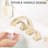 Brushed Gold Bathroom Sink Faucet With Drain - Brass Material, 2 Control, 1.8 Gpm Flow, Rust & Corrosion , 8" Centers, 4.25" Spout H, 5.45" Reach, 5.91" Overall 4.5 Lb Weight, 5.73 Shipping W,-124831568