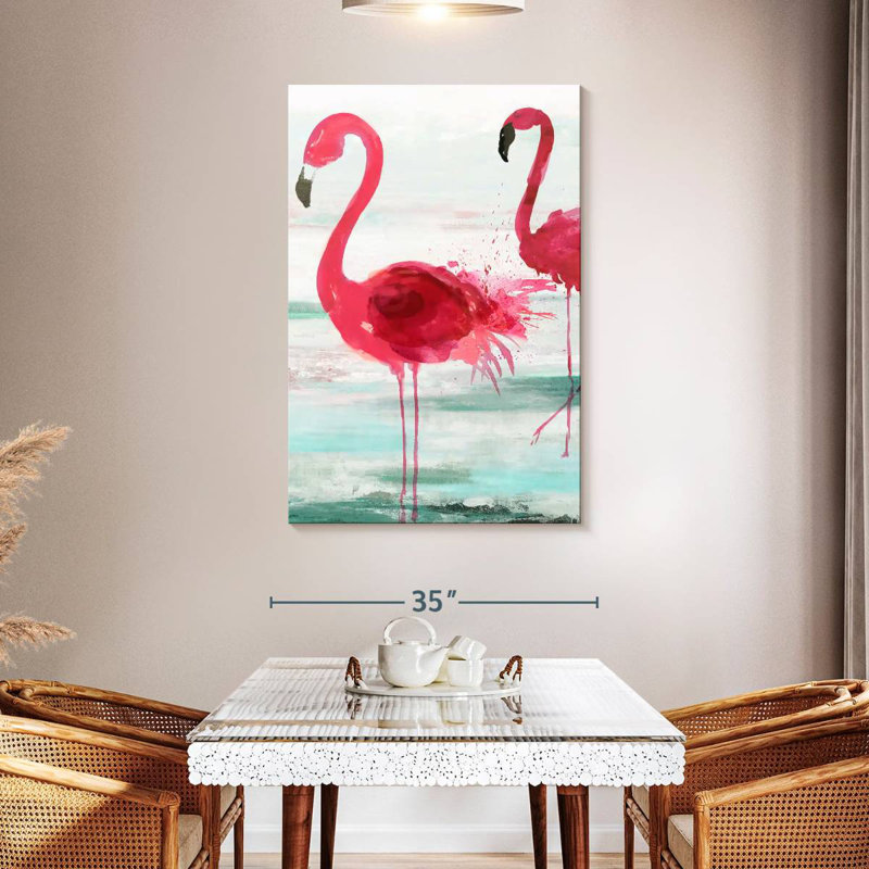 Flamants de la plage, H 48 po x l 32 po