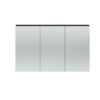 Quartet 1350 mm W 715 mm H Surface Framed Mirrored Bathroom Cabinets 1 Shelves with Mirror