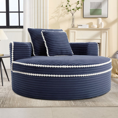 Round Sofa Bed with Memory Foam and Multi-Functional Design