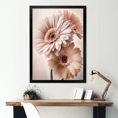 " Light Pink Gerbera Flowers I "