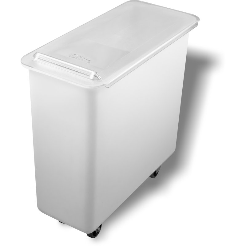 White BPA-Free Plastic Food Storage Jar with Metallic Lid