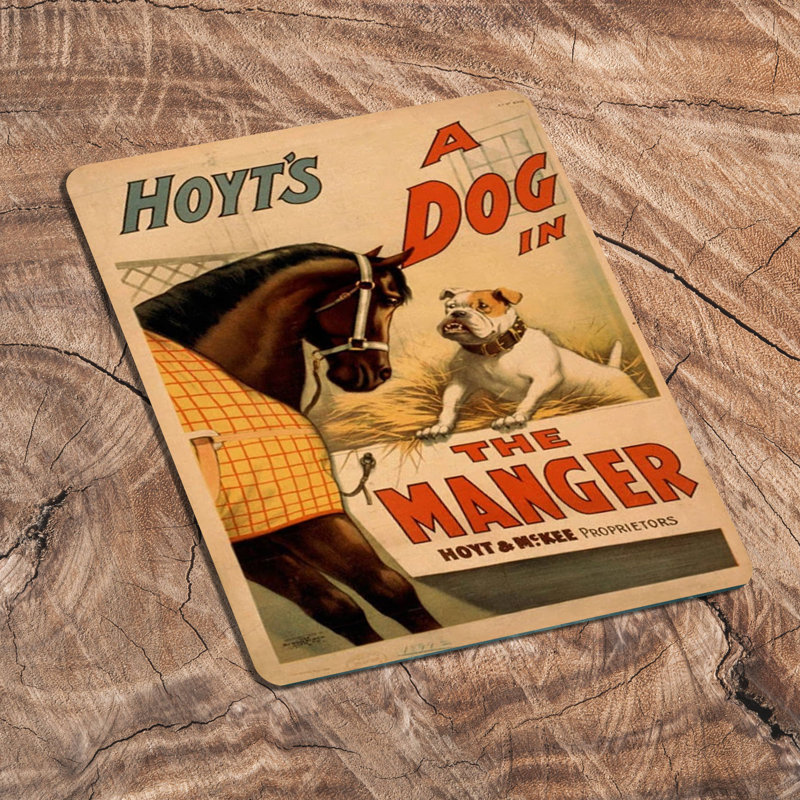 Hoyts a Dog in the Manger Wall Décor, 40cm H x 28cm W