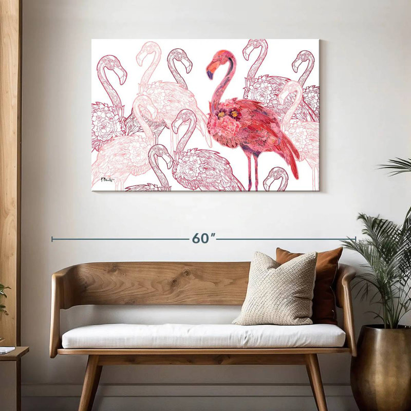 Flamant rose Brampt, H 30 po x l 45 po