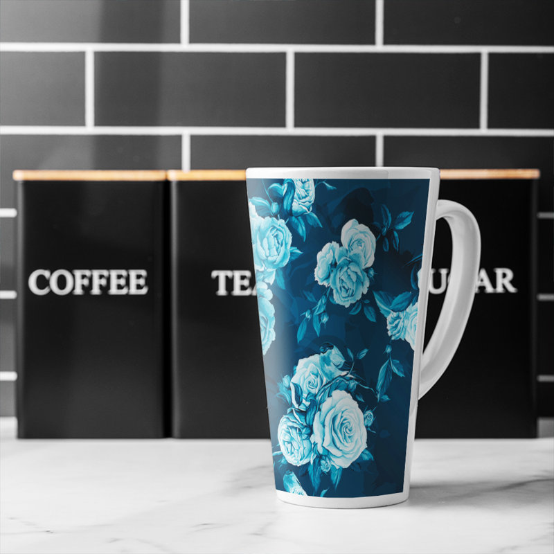 Winter Roses Latte Mug
