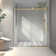 Brushed Nickel Frameless One Fixed And One Shifted Shower Door,Stainless Steel Large Pulleys With Adjustable Soft Closing Function