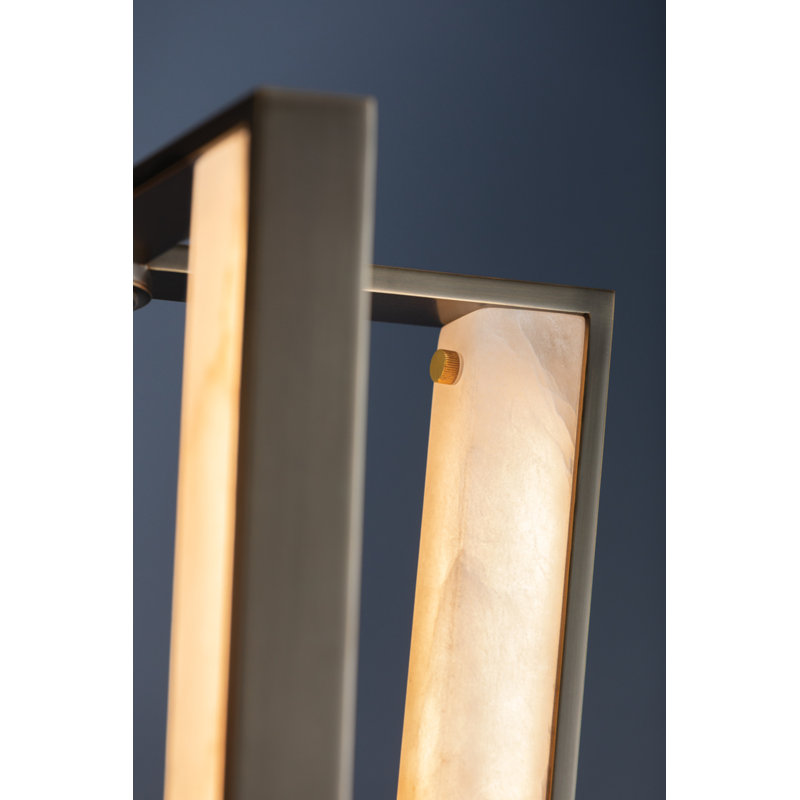 EDGEMERE PENDANT, 27.75" H x 16" W x 16" D, Aged Brass/Distressed Bronze