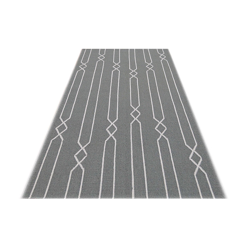 Kilim Geometric Wool Hand Woven Area Rug, Rectangle 110 x 170cm