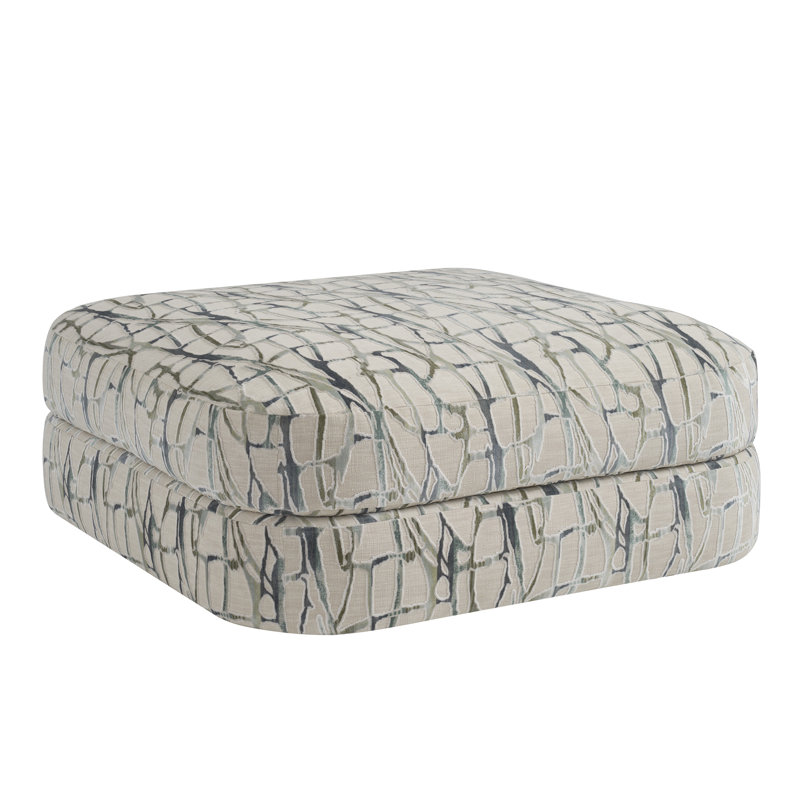 Carmela Bumper Ottoman, Ivory;Gray