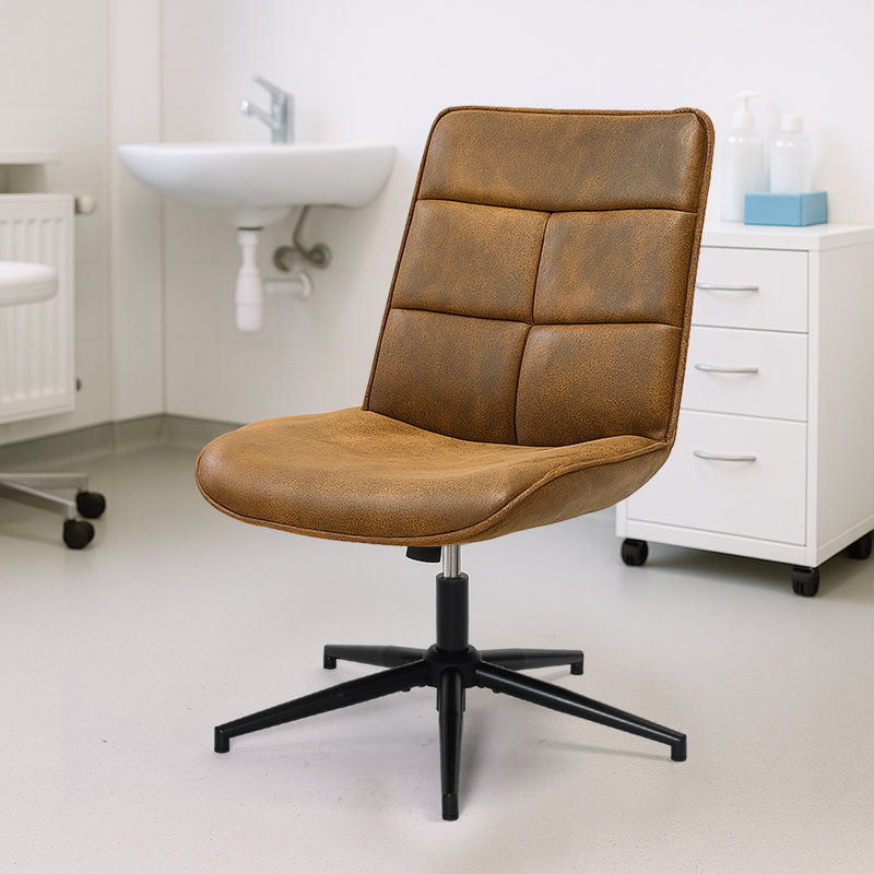 Elegant High-Back Reception Chair with Fabric Upholstery Adjustable Swivel Base Modern Design for Office Waiting Rooms and Reception Areas