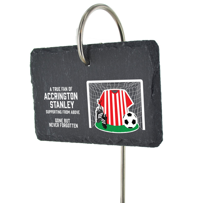 Billeaud Accrington Stanley Football Fan Slate Grave Marker Memorial Plaque