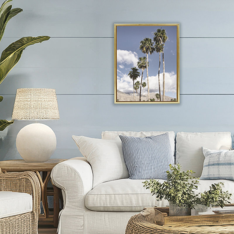 Cadre flottant Palm Springs, dessiné par Danita Delimont, H 21 po x l 17 po, Cadre flottant métallique doré