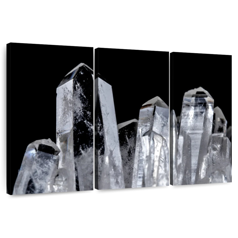 Quartz transparent, H 36 po x l 57 po