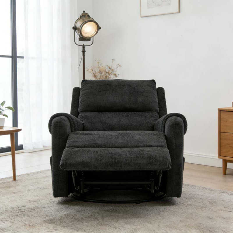 Fauteuil inclinable manuel avec massage, Noir