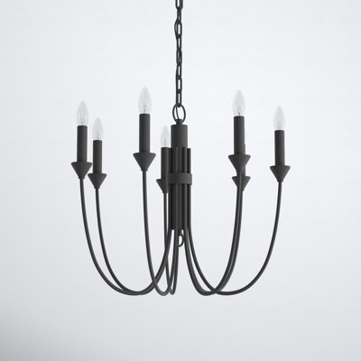 Alexandria Dimmable Iron 7 - Light Chandelier