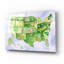  «Usa Capital Map» par Kathleen Parr, art mural en verre acrylique, 16 po x 12 po