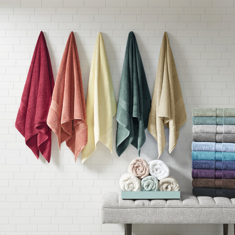 Ultra-Soft 100% Cotton Absorbent Towel Set 34X68" – 2PK, Black