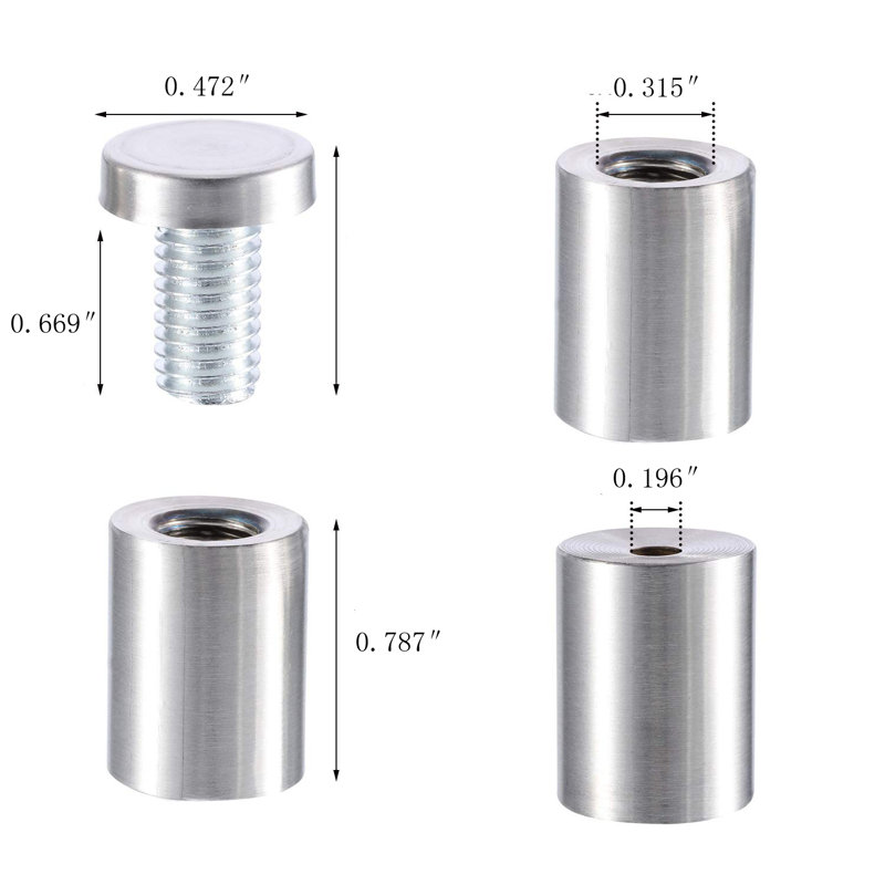 Support de fixation pour vis de fixation en acier inoxydable FixtisisplaysMD 16797-0,787 "- 4 pièces