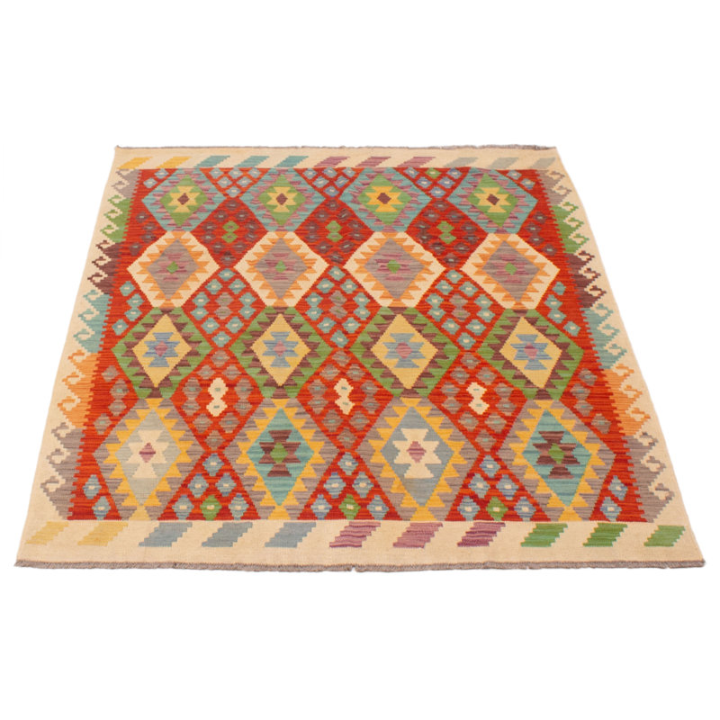 Tapis unique rouge de 5 pi x 6 pi 6 po Dunlo