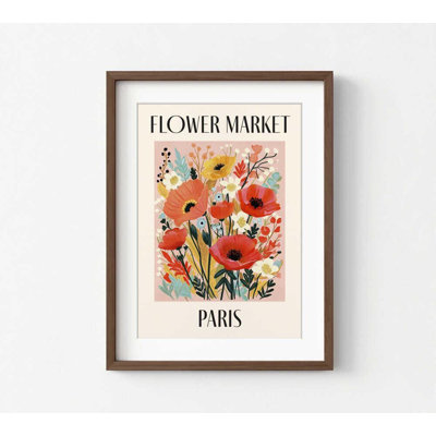 «Paris Flower Market Art Print»: décoration murale botanique lumineuse