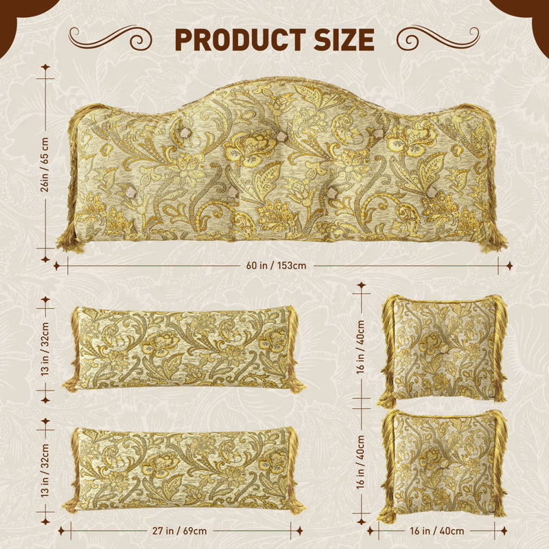 Beige Novelty Backrest Cushion, 65cm x 140cm