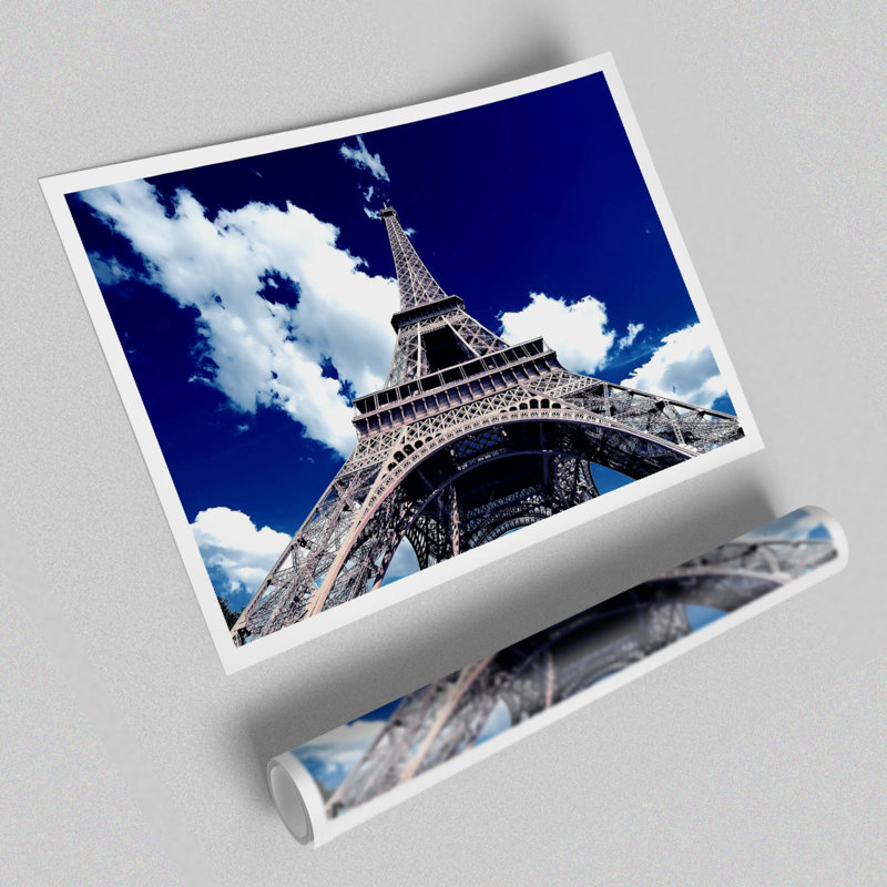 Eiffel Tower Bottom Up View - No Frame Print, 42cm H x 59.4cm W
