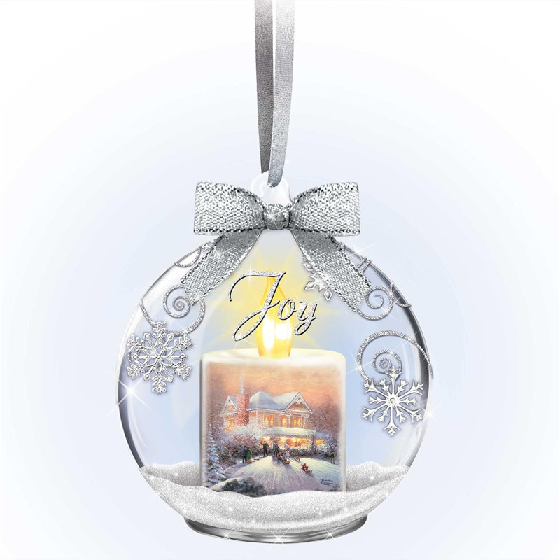 Ornement en verre Thomas Kinkade Joy