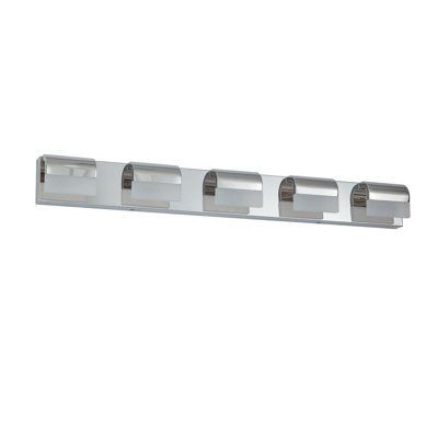 Modern Bathroom Vanity Lighting Fixtures 5-Light LED Vanity Light Mirror-Mounted Bathroom Wall Lamp