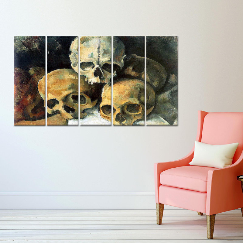«Cezanne Pyramid of Skulls», reproduction d'art sur toile 5P, 43,3 po H x 98,4 po l