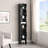 8-Tier Adjustable Bookshelf, Ultra-Thin Storage Cabinet With Wavy Border Design, Freestanding Bookcase For Living Room-1395270464