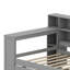 Lit plateforme moderne avec bureau intégré, station de charge et éclairage DEL-171695632