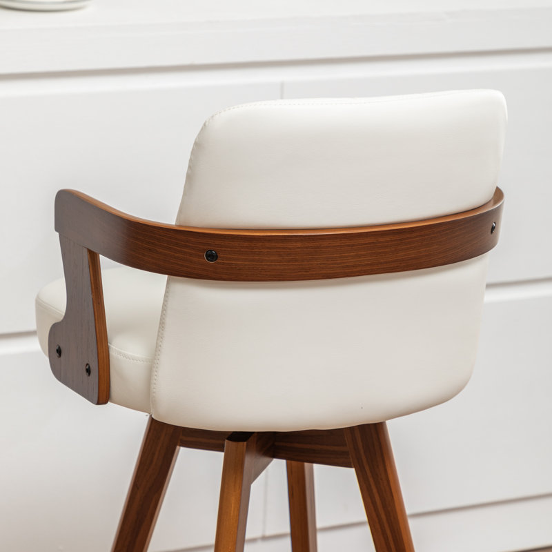 Tabouret de bar pivotant Jarissa, Blanc