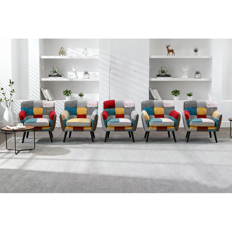 Orleans 33.1'' Wide Soft Upholstered Accent Chair With Wooden Legs