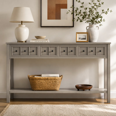 Rustic Entryway Console Table 60" Long Sofa Table