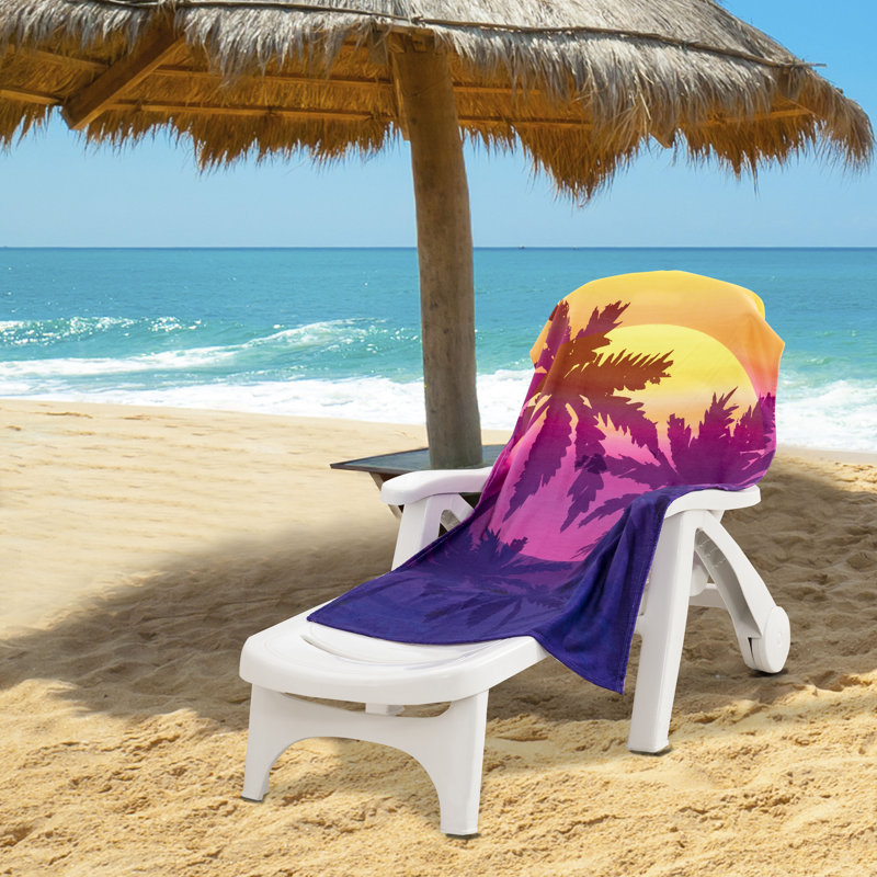 Magenta Sun Set Beach Towel, 30 x 60 inches