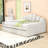Full Upholstered Daybed Frame with Shell-Shaped Backrest and Twin Trundle-1700070530