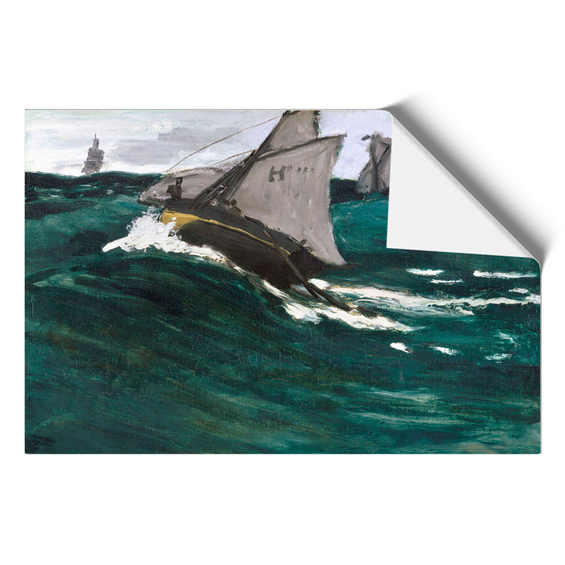 The Green Wave by Claude Monet - Unframed Painting, 30cm H x 42cm W x 0.1cm D