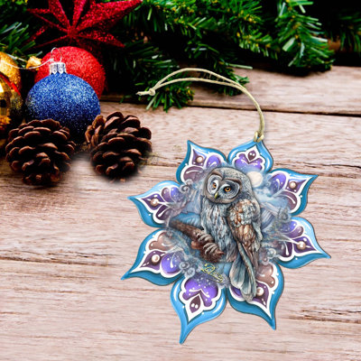 Grand ornement décoratif en bois de Noël