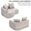 Chaise longue rembourrée incurvée sans siège requise
