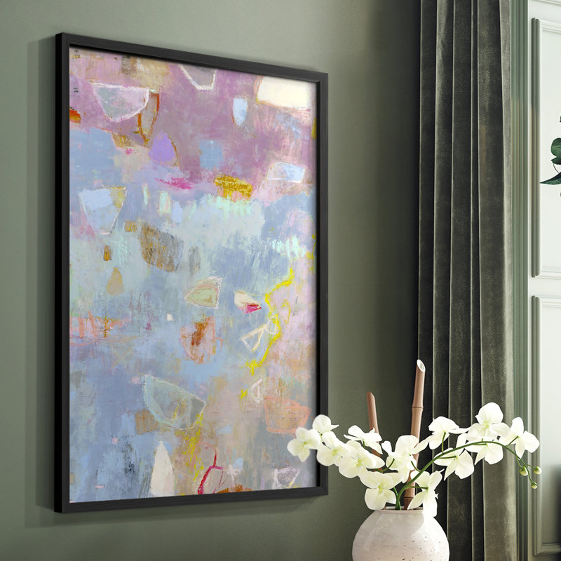 Whilst II Framed Print - Solid Wood, Black, 20" H x 16" W