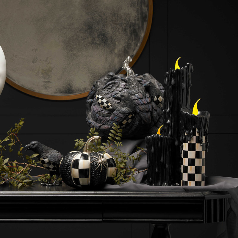 Courtly Check® Melting Candle Cluster, Black/White