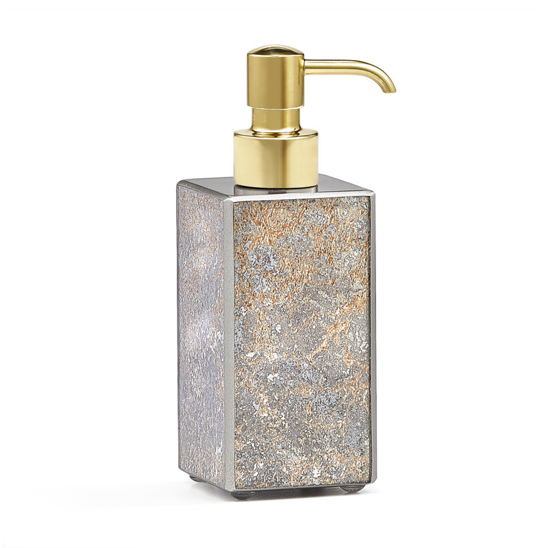 Natasha Soap Dispenser, Unplated Brass