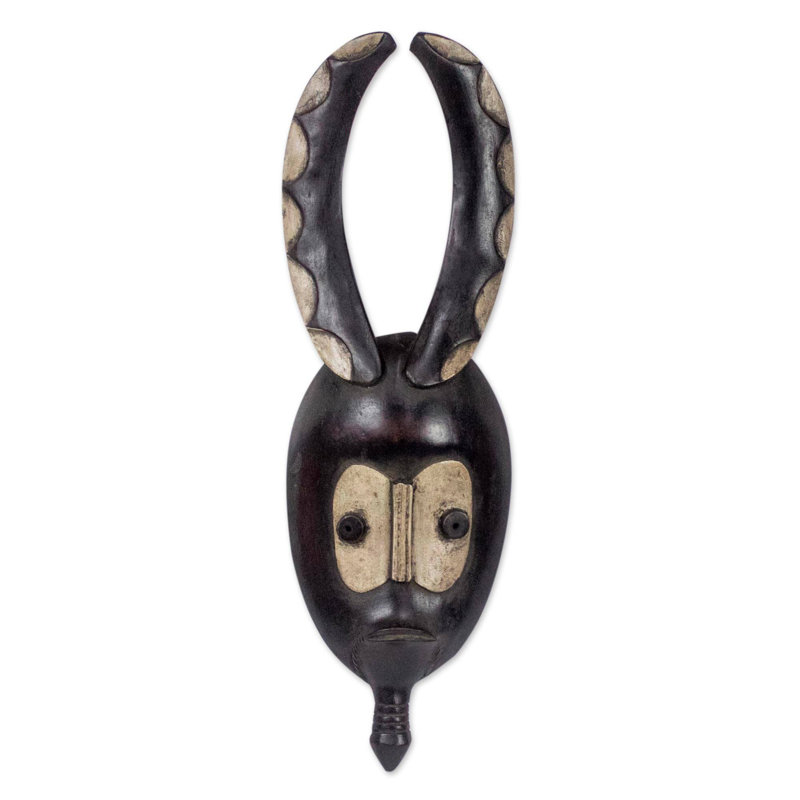 Magnifique masque de bois ivorian gu