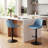 Modern Height Adjustable Swivel Bar Stools Upholstered Leather Barstool Kitchen Island Chairs with Metal Frame-1879254794