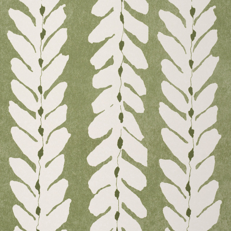 Schumacher X Veere Grenney Woodperry Wallpaper, Moss