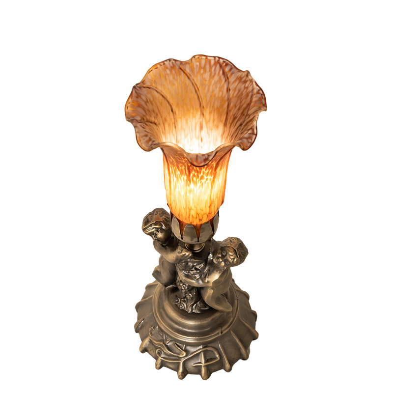 Lampe d'appoint 13 po Tiffany Pond, Orange