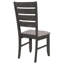 De 2 chaises à dossier gris - rembourrées pour le confort du repas, rembourrage en mousse confortable et design élégant