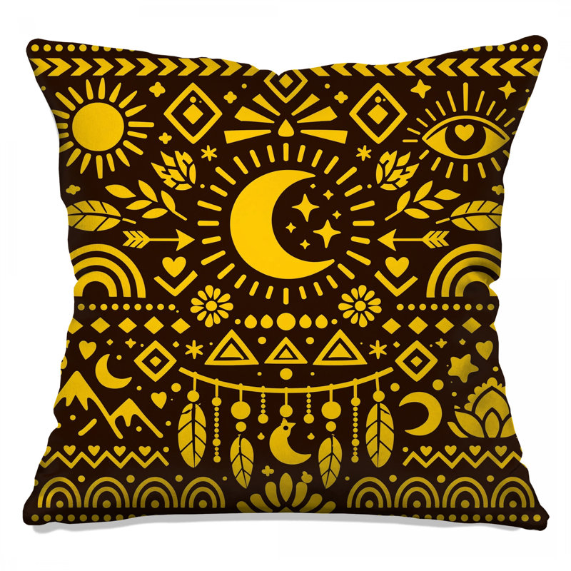 Coussins décoratifs Sun Moon, 16 x 16 pouces