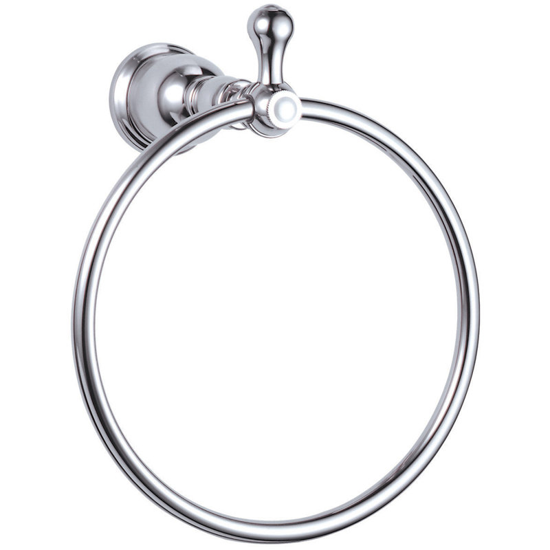 Opulence Wall Mounted Towel Ring, Satin Black