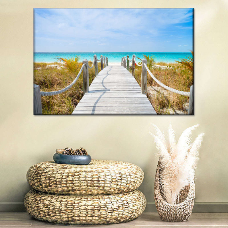 «Turks and Caicos Walkway», reproduction sur toile, H 20 po x l 30 po x P 1,25 po